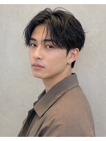 フレイムス ヘア アンド リラックス 高崎駅西口店(Frames hair&relax)&nbsp;黒髪ミディアムツーブロック韓国パーマ
