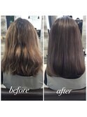 ツヤストレート髪質改善 クセ毛 アホ毛解消 トリートメント 縮毛