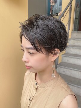 ロンド ストラーダ 心斎橋(Lond strada) ショート×ハイライト白髪ぼかし×マチルダボブ[心斎橋]