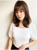 【山田】フェミニン小顔くびれ外ハネレイヤーミディ