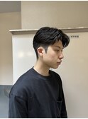 センターパートナチュラルメンズ刈り上げ長め