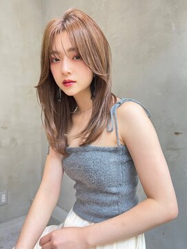 エース (ACE) ACE 横浜　小顔レイヤーロング×ライトブラウン