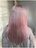 ロング/レッドパープル/韓国ヘアー/ハイライト/恵比寿/