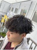 【波巻きスパイラルパーマ×マッシュ】名古屋/栄/メンズ/眉毛