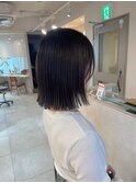 切りっぱなしボブ ぱつっとボブ フラットボブ sn