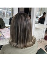 アンジェリカ JR奈良駅前店(ANGELICA) 【ANGELICA 東 玲那】細めバレイヤージュ ベージュカラー