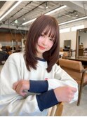 【Unami】小顔レイヤーミディアム×ショコラブラウン 北見勇樹
