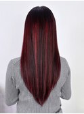 美髪ロング韓国ヘア前髪カット顔周りレイヤー_ba543951