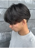 メンズカットパーマニュアンスパーマセンターパート刈り上げ
