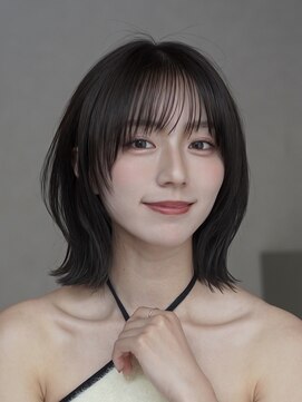 オーラ オモテサンドウ(Aura omotesando) 透明感カラー×ワンカールで可愛いレイヤーボブ