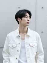 エイチ メンズ(H)&nbsp;センター分けメンズ七三分け髪型ショートサーフカールパーマ