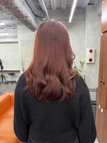 ニコ トウキョウ 渋谷(nico TOKYO)&nbsp;ダブルカラーオレンジピンクブラウン韓国レイヤーロング