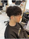 ツイストスパイラルパーマ メンズパーマ メンズカット 眉毛