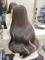 ブレンド 渋谷(BLend)&nbsp;ホワイトグレージュミニウルフデジタルパーマチェリーブラウン