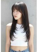 20代30代×小顔×レイヤーカット/髪質改善ミルクティーベージュ