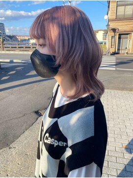 ヘア ロビー(hair Lobby) ホワイトピンク×レイヤーカット