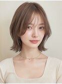 レイヤーボブ/韓国風くびれヘア/透明感◎/ココアベージュp上尾