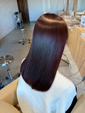 クラン バイ ナチュラル(clan by Natural) つや髪/髪質改善カラー/ボルドーブラウン/ワインレッド/美髪