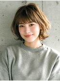 大人かわいい小顔ひし形外ハネショートボブ【室蘭美容室】