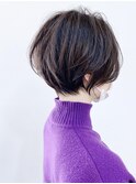 【morio成増 セリザワ】ショートボブ 丸み ダークブラウン