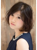 ハナブサ 田上店(HANABUSA)&nbsp;マッシュショートボブ×ランダムカール