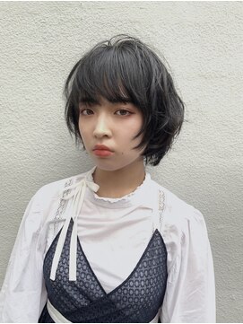 サロンドミルク 溝の口店(salon de MiLK) *ショートマッシュ+暗髪アッシュグレー