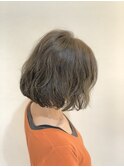 大人可愛いゆるふわボブ