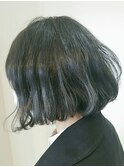 ボブスタイル×グレージュカラー