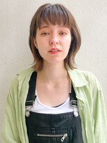 ネイヴィル オモテサンドウ(navile omotesando) *透けるオリーブベージュ×外ハネボブ*