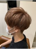 ブリーチあり/メンズマッシュ×ミルクティーベージュ