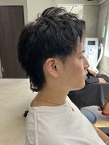 フイ 代々木(Hui) メンズ/アップバング/ツーブロックマッシュ/束感ショート波巻き