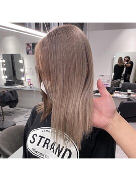 キング 梅田(K!ng) 【梅田】ミルクティーベージュ大人ベージュ髪質改善カラー