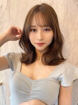 ルームバイシー 新宿(Loom. by Sea)&nbsp;韓国風前髪/シルキーベージュ/グレージュカラー/斜めバング