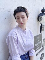 ヘアアンドメイク エジェリ(hair&make egerie)&nbsp;ざくざく前髪ベリーショート・ダークパープルカラー