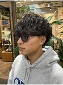 波巻きパーマサイドグラデーションショートマッシュ