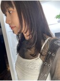顔周りレイヤー×ベージュ