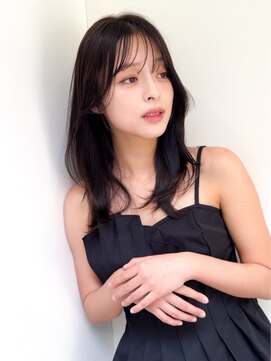 リル バイ ジルブラン(Lil by JIL BLAN) 前髪 こなれミディ イメチェン ウェーブパーマ 韓国マッシュ