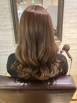 ニースヘアギャラリー 上野御徒町店(Neece hair gallery by across)&nbsp;アプリコットベージュでヨシンモリ