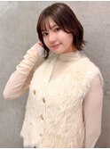 20代・30代_フェミニン_ひし形ボブ