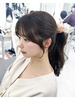 アマトウキョウ アユンチェ(AMA TOKYO×AYUNCHE)&nbsp;韓国ヘア　2wayバング  レイヤーカット くびれヘア  顔周り/