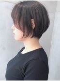 Say.ショートボブブルーカラーデジタルパーマミニウルフ韓国