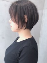 Say.ショートボブブルーカラーデジタルパーマミニウルフ韓国
