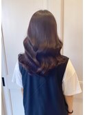 20代30代大人可愛いシールエクステ艶感ラベンダーブラウン