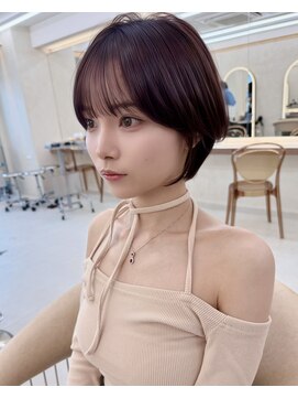 サンド 鹿児島中央(sand) ショートボブ＃鹿児島＃白髪ぼかし＃縮毛矯正