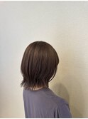 レイヤーボブ×ラベンダーベージュ