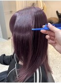ダブルカラーブリーチカラー髪質改善ストレート