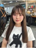 ミルクブラウン × 前髪顔まわりカット