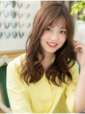 ★チョコレートブラウン大人巻き小顔抜け感ロング20代30代★１
