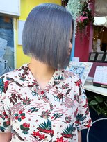 トーク 伊丹本店(TAL'KE)&nbsp;TAL’KE/伊丹/ケアブリーチ/ボブ/ショート/ブルーシルバー_1482