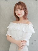 小顔に見える顔まわりスッキリボブ